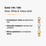 14K Tricolor Row