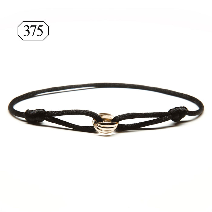 9K Tricolor in Yellow Gold