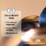 9K Tricolor in Yellow Gold