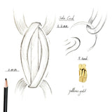 9K Tricolor in Yellow Gold