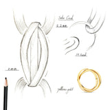 14K Tricolor Armband Gelbgold