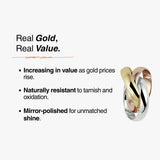 14K Tricolor Double Knotted