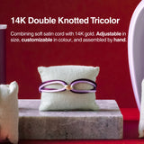 14K Tricolor Double Knotted